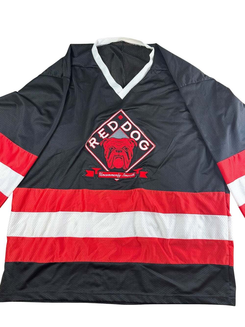 Vintage Red Dog Beer Hockey Jersey Uncommonly Smooth Black Red White